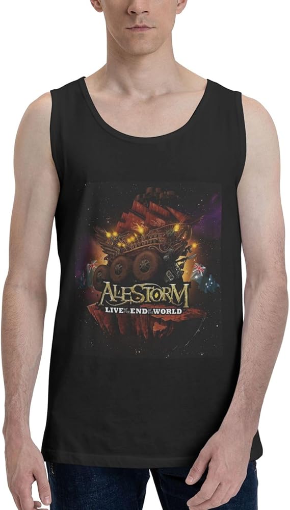 Alestorm Band Tank Top T Shirt Men's Summer Sleeveles Shirts Fashion Exercise Vest Black