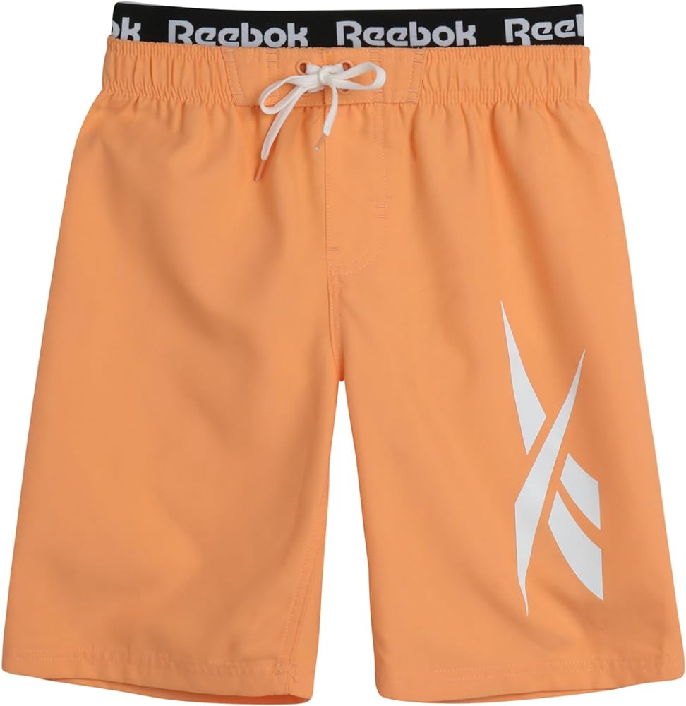 Reebok Boys' Bathing Suit - UPF 50+ Boys' Swim Trunks - Quick Dry Boardshorts Swimsuit (8-20)