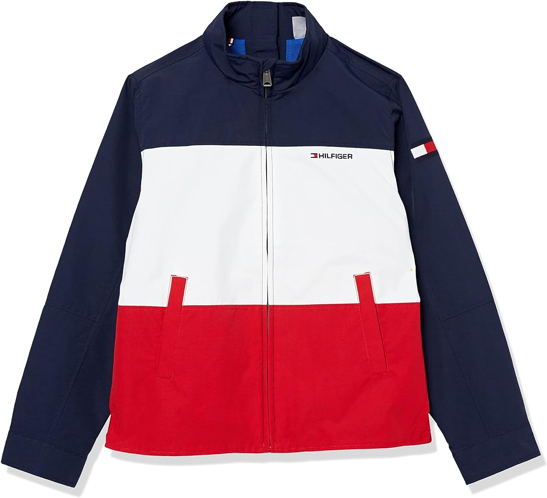 Tommy Hilfiger Boy's Adaptive Seated Regatta Jacket With Velcro Brand Closure at Back