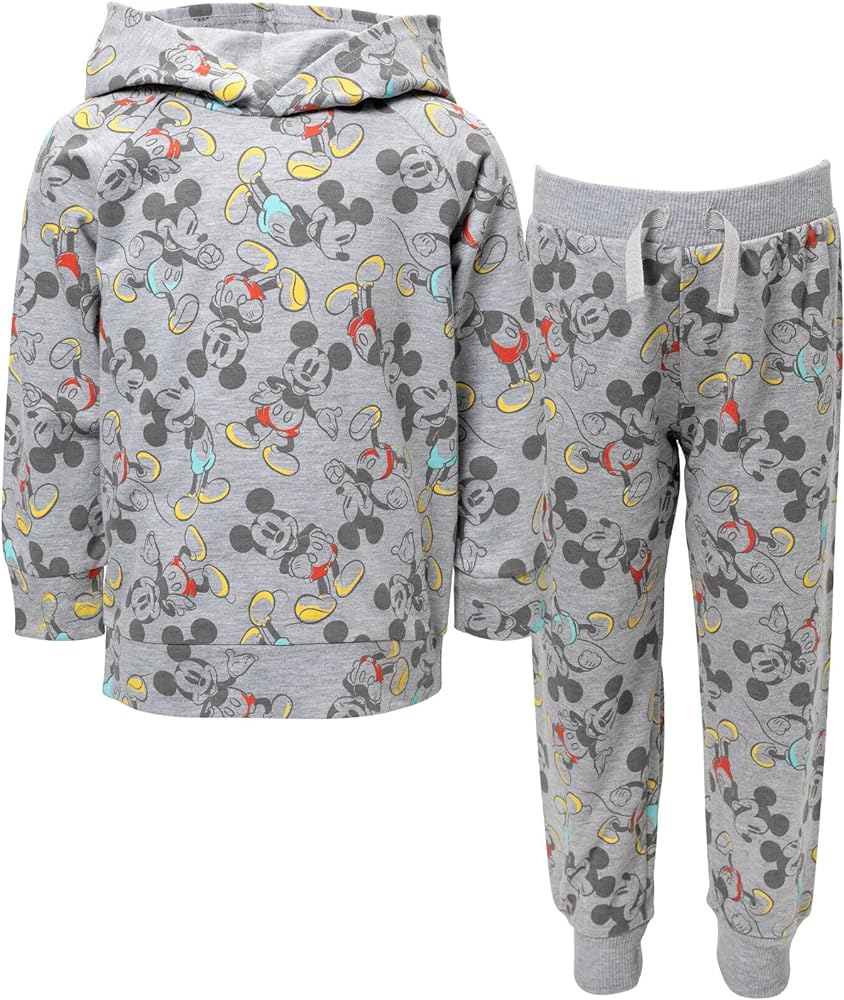 Disney Mickey Mouse Donald Duck Goofy Pluto French Terry Pullover Hoodie and Set Infant to Big Kid