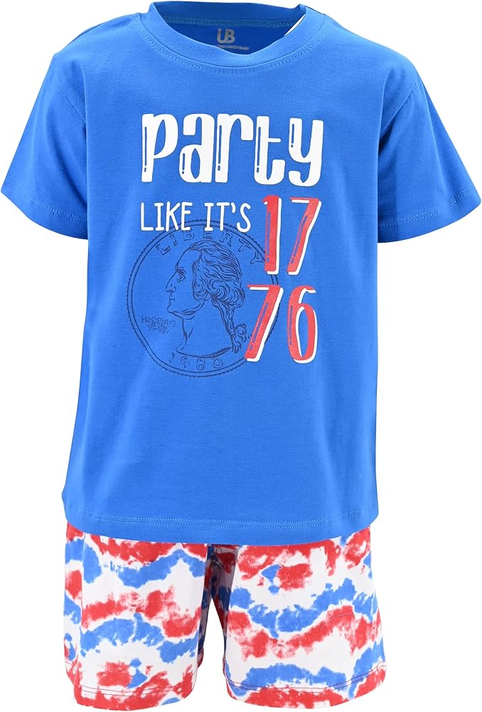 Unique Baby Boys Red White And Cool 4th of July Outfit Clothes Set