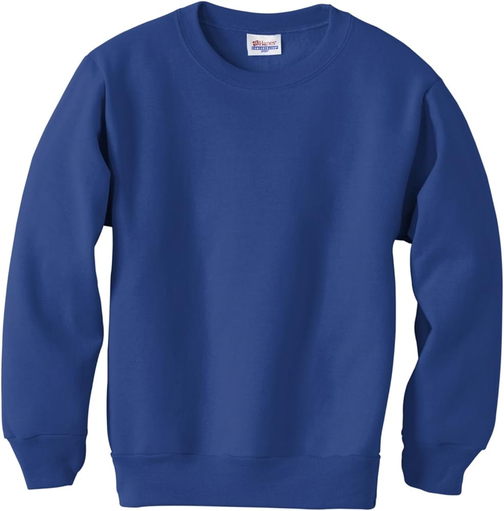 Hanes ComfortBlend? EcoSmart? Boy`s Crewneck Sweatshirt Deep Royal