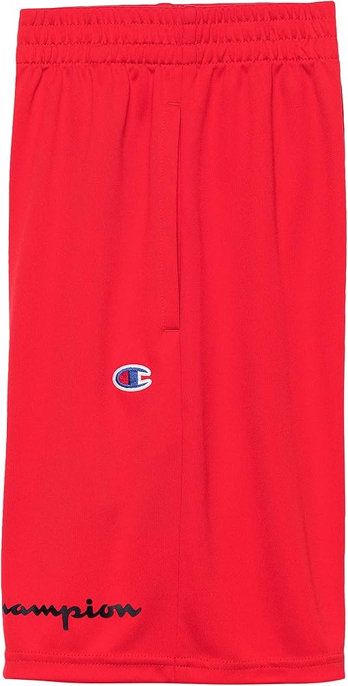 Champion Boys Heritage Script Mesh Short (Medium,Scarlet Front Script