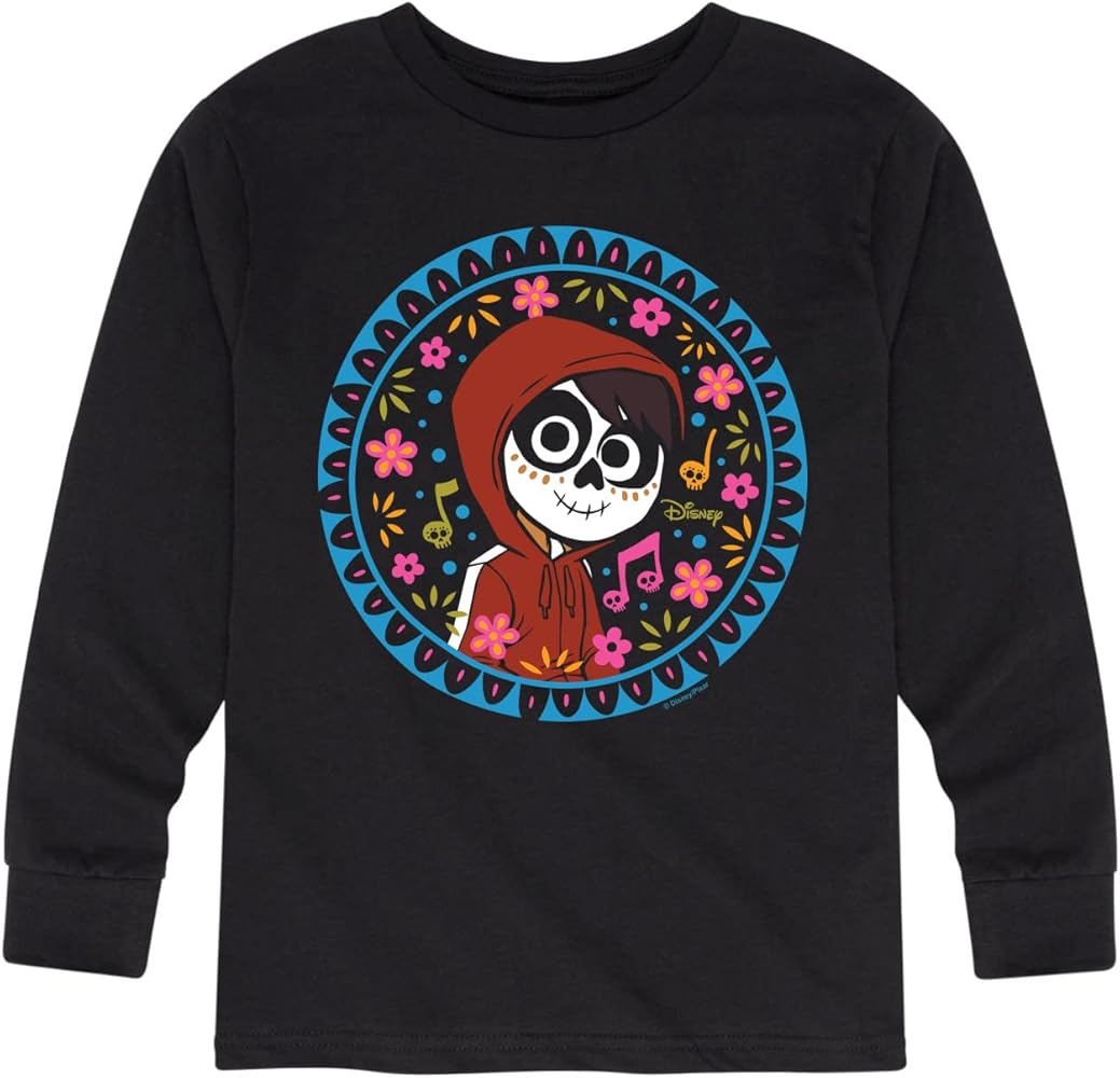 Disney Coco - Floral Circle Miguel - Toddler and Youth Long Sleeve Graphic T-Shirt