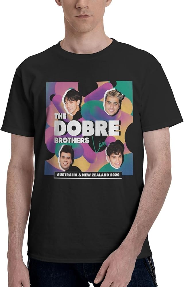 Dobre Brothers T Shirt Man's Summer Comfortable Fit Soft Short Sleeve Round Neck Basic Tee Tops