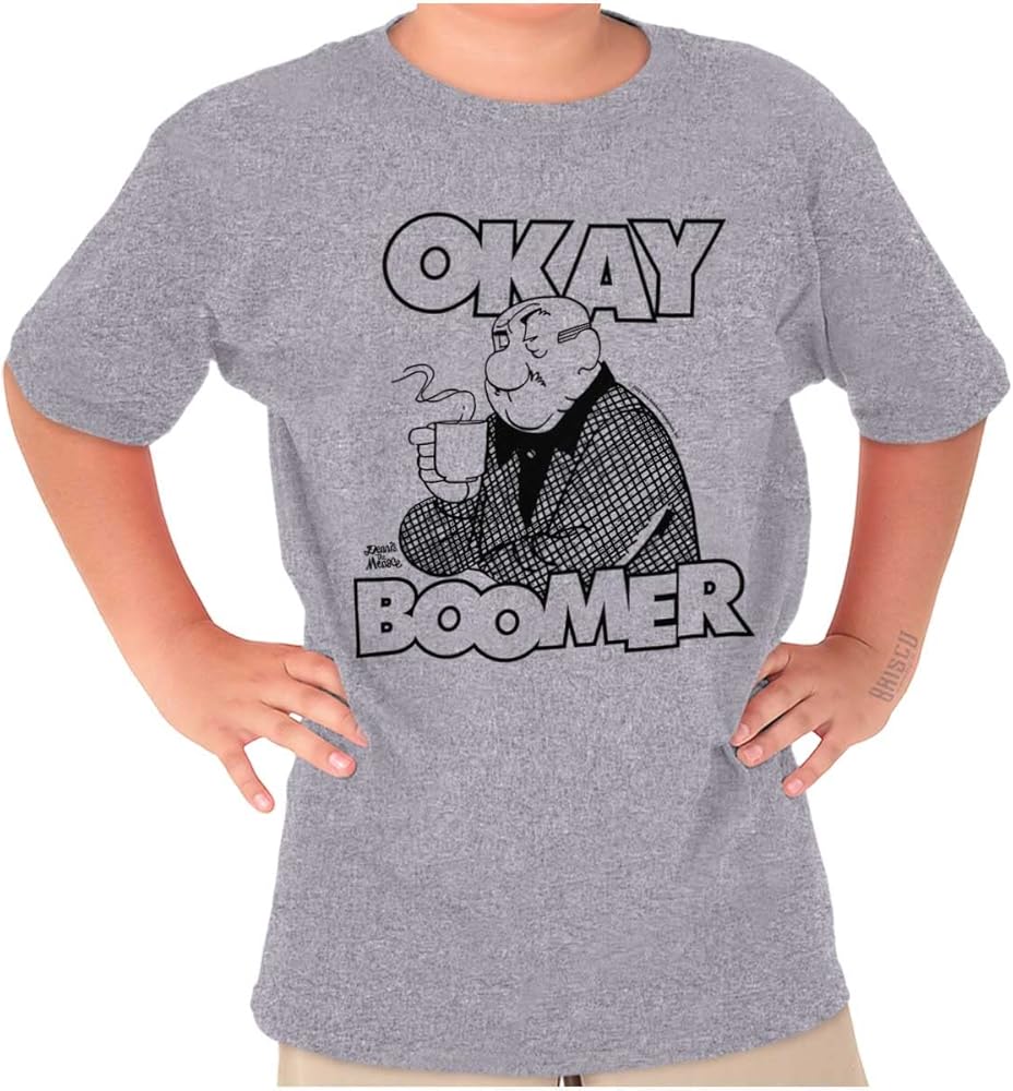 Funny Vintage Comic Strip Okay Boomer Boys Kids T Shirt Tees Tops