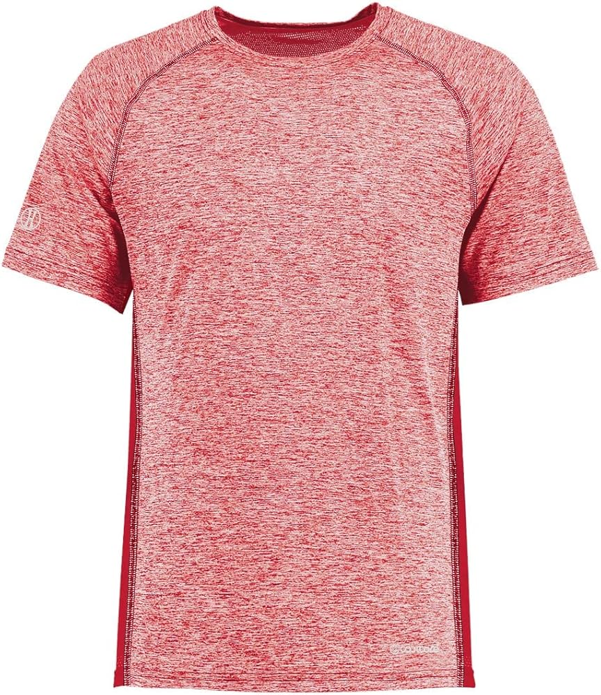 Holloway Youth Electrify Coolcore Tee-Scarlet Heather-S