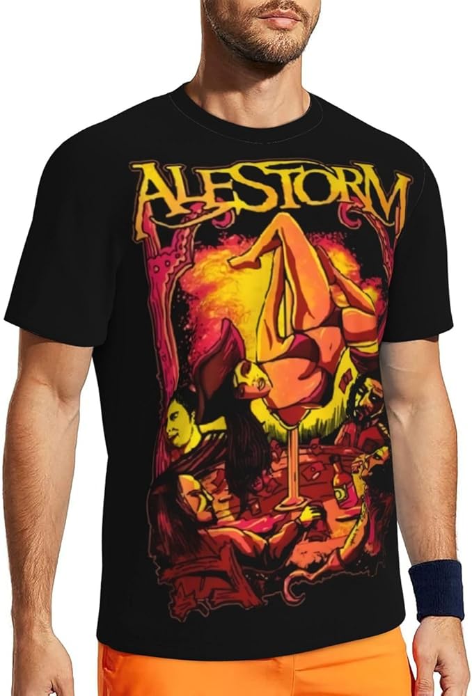 Band T Shirt Alestorm Man's Summer Round Neck Clothes Short Sleeve Tops