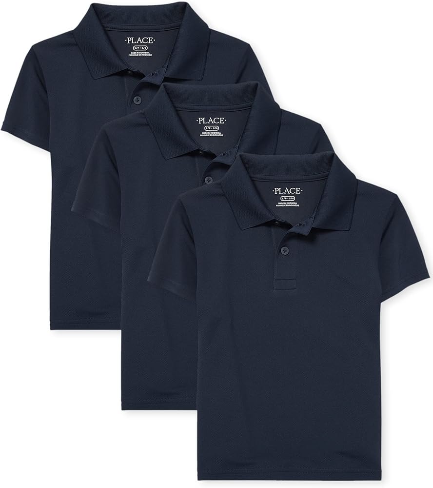 The Children's Place Boys Multipack Short Sleeve Performance Polos