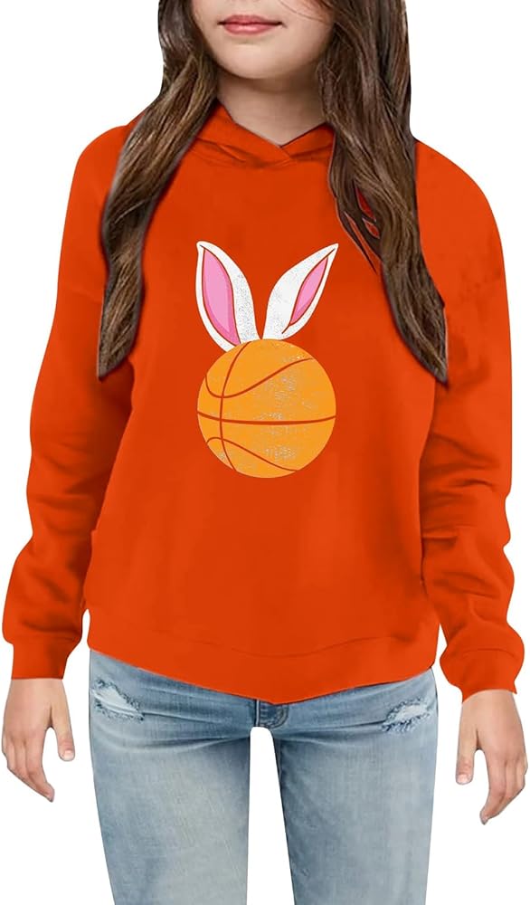 Easter Shirt Kids Toddler Boys Girls Football Bunny Ear Graphic Tee Kid T-Shirt Tops