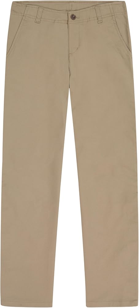 IZOD Boys' School Uniform Adaptive Chino Pants, Adjustable Waistband, Velcro Closure & Faux Buttons