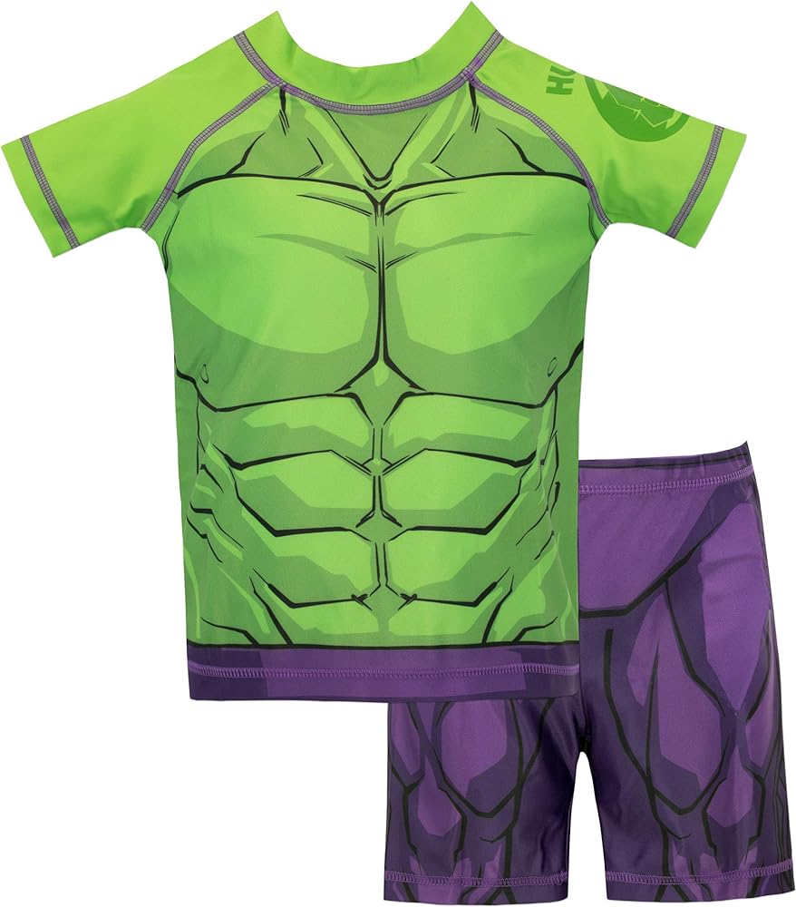 Marvel Boys' The Incredible Hulk Two Piece Swim Set Size 3T Green