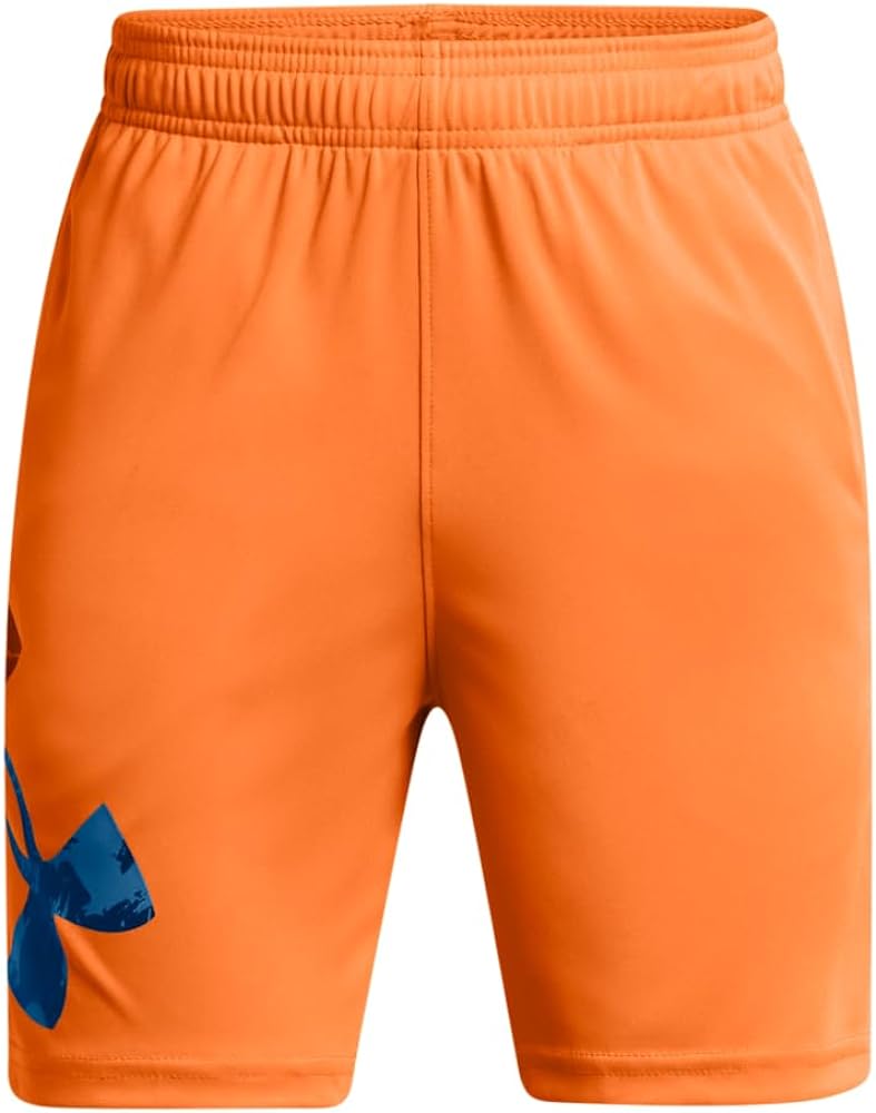 Under Armour Boys' Tech Big Logo Shorts, (810) Atomic / / Photon Blue, Small