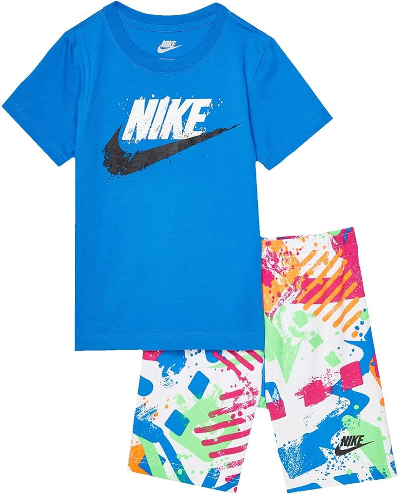 Nike Boy's Sportswear Thrill T-Shirt and Shorts Set (Toddler/Little Kids) Photo Blue 6 Little Kid