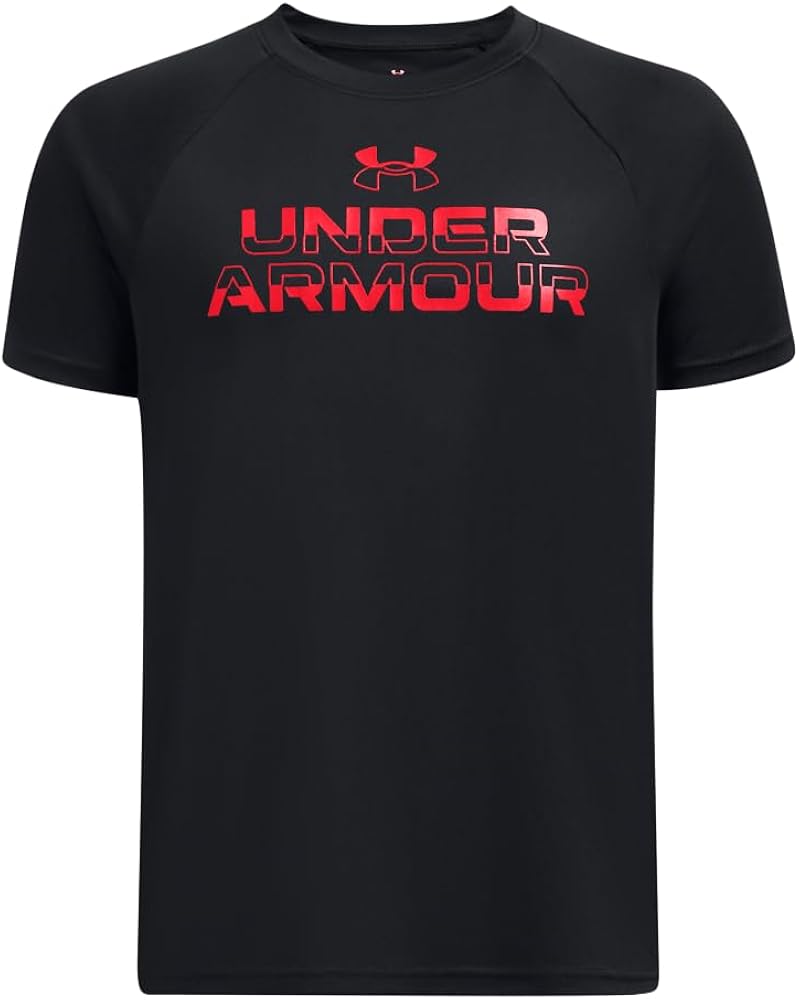 Under Armour Boys' Tech Split Wordmark Short Sleeve T Shirt