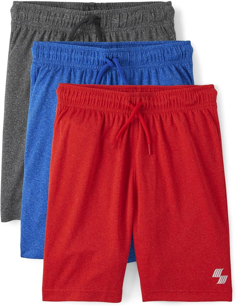 The Children's Place Boys' Athletic Basketball Shorts, 3 Pack