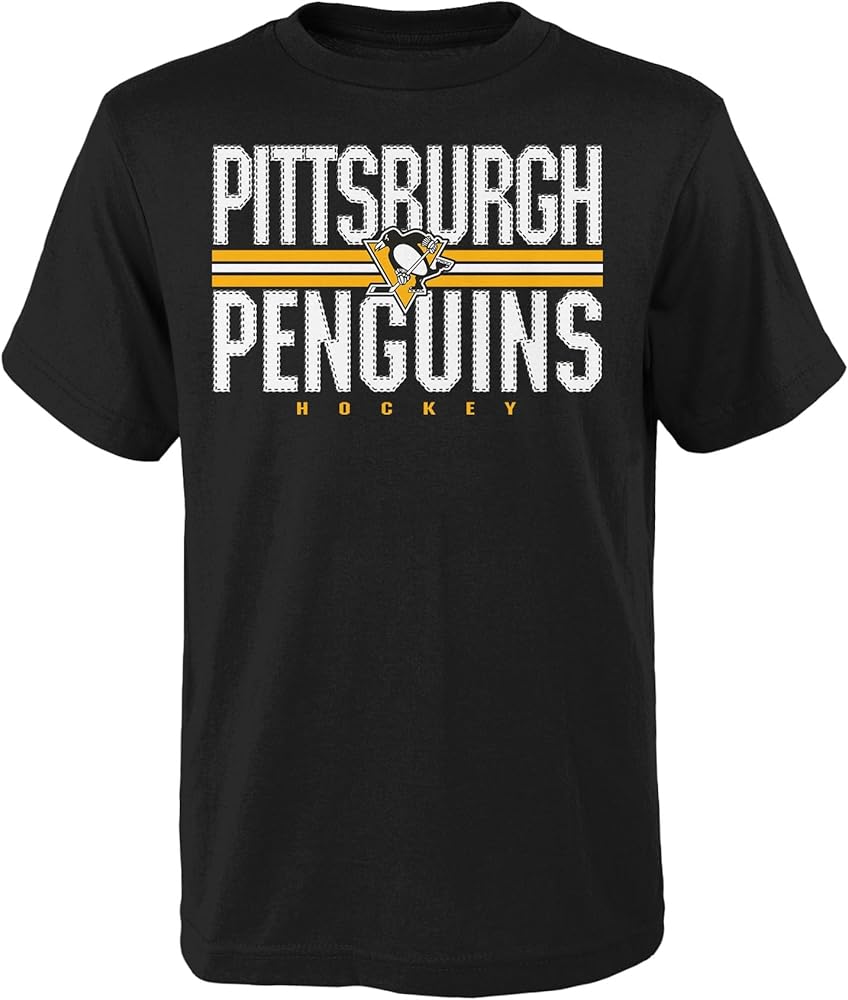 Outerstuff NHL Pittsburgh Penguins Boys Kids Youth Short Sleeve Tee, Ages 4 to 18