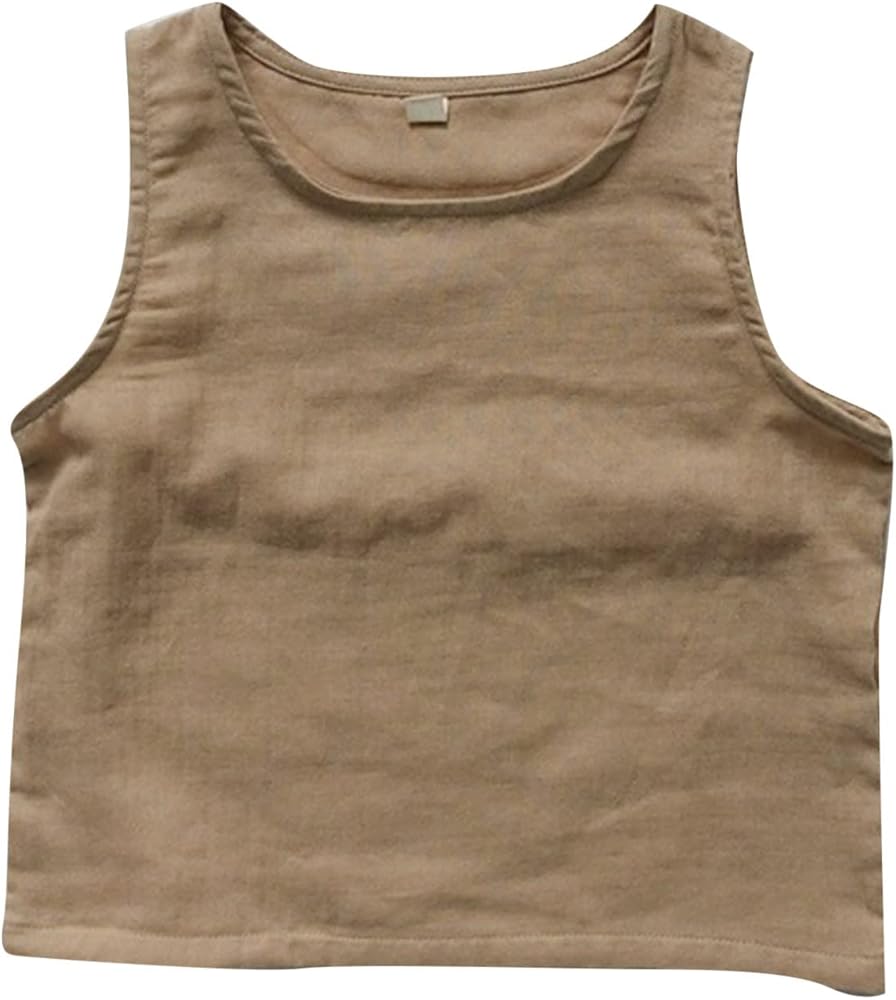 Toddler Tank Tops for Boys Cotton Undershirts for Kids Comfort Sleeveless T-shirts Underwear Girl