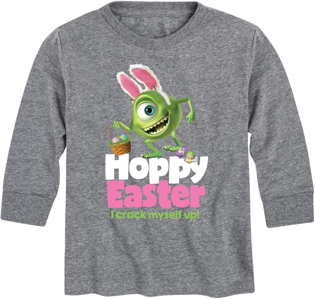 Disney Monsters Inc - Hoppy Easter Mike - Toddler and Youth Long Sleeve Graphic T-Shirt