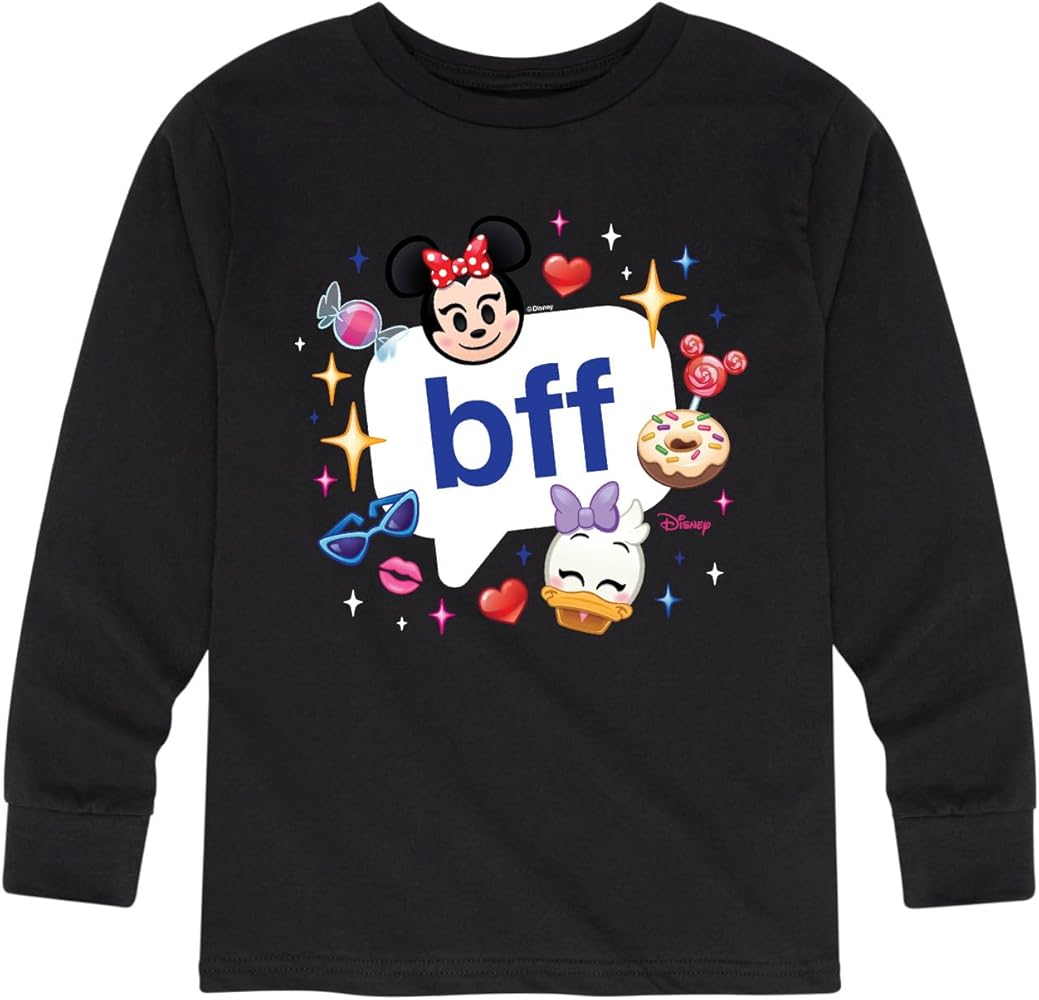 Disney - Minnie & Daisy BFF Design - Toddler and Youth Long Sleeve Graphic T-Shirt