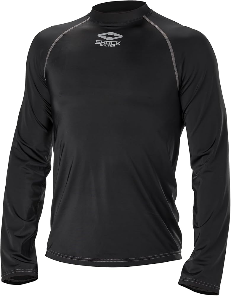 Shock Doctor Boy's Compression HockeyShirt, Longsleeve, Youth, Black