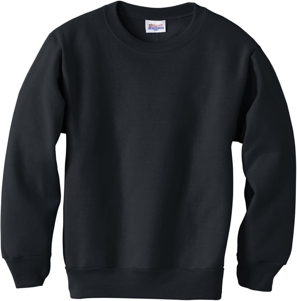 Hanes ComfortBlend EcoSmart Boy`s Crewneck Sweatshirt Black