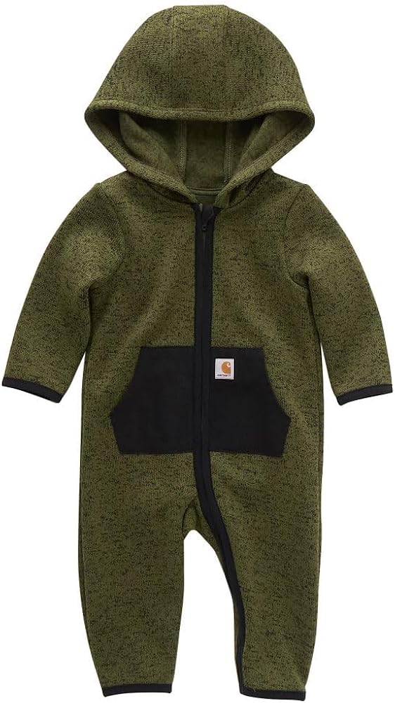 Carhartt Kid's CM5402 Long-Sleeve Zip-Front Coverall - Boys - 12 Months - Chive Heather