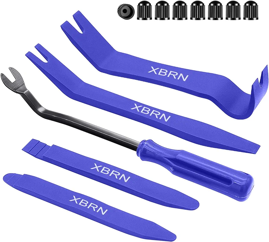 Auto Trim Removal Tool Kit,13 Pcs Car Panel Door Window Tools Kit,Auto Clip Fastener Remover Pry Tool Set Blue