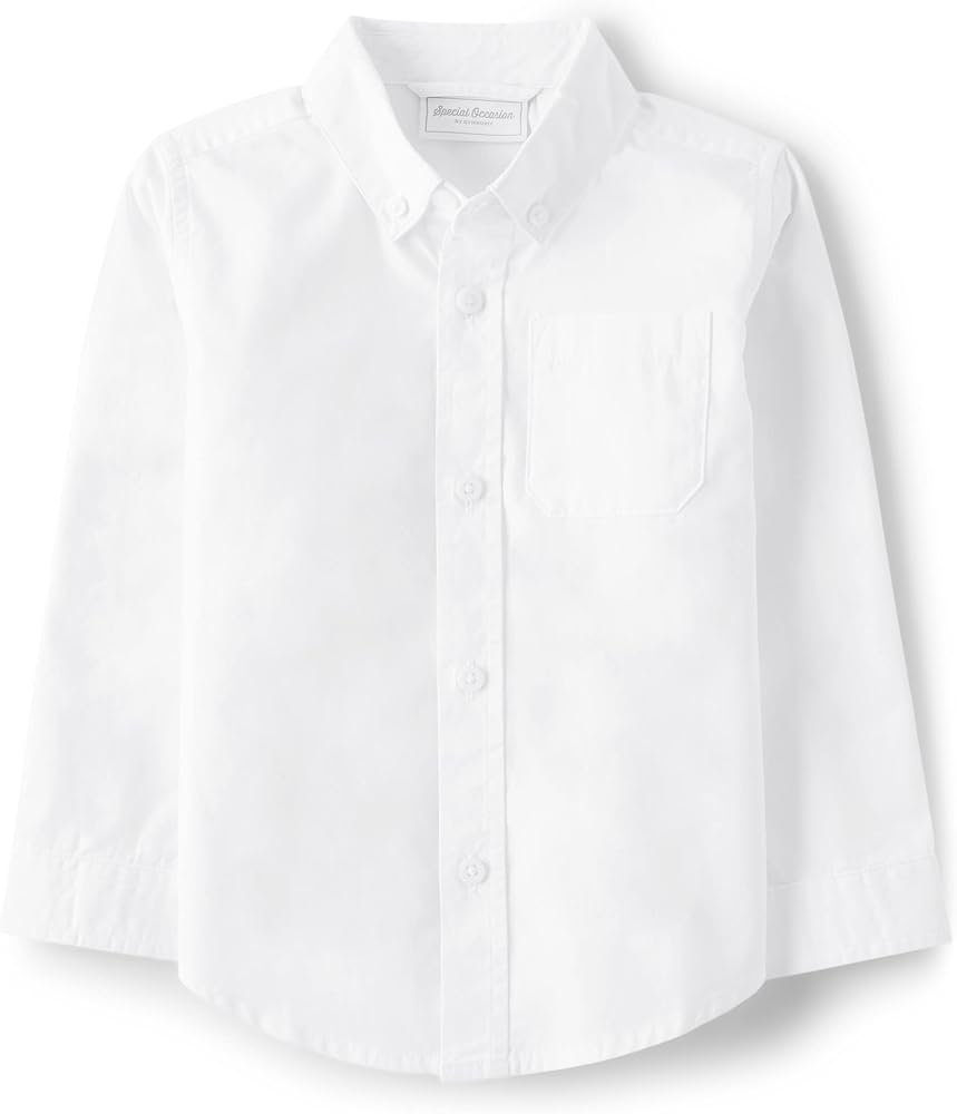 Gymboree Boys' and Toddler Special Occasion Long Sleeve Button Up Dress Shirts