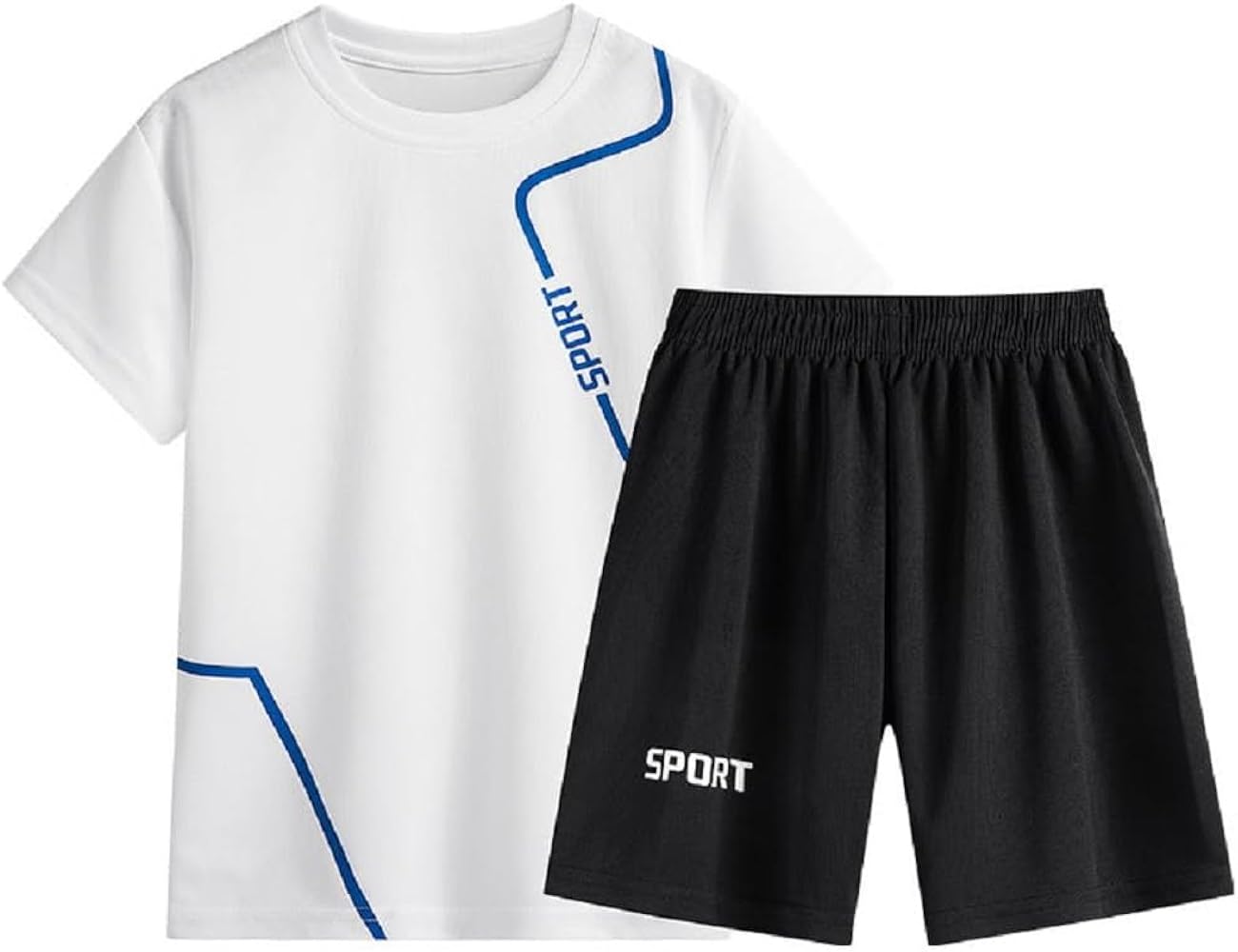 Boys Sport Short Sleeve Tee and Short Set, Lightweight and Breathable Quick Dry Set2-7T