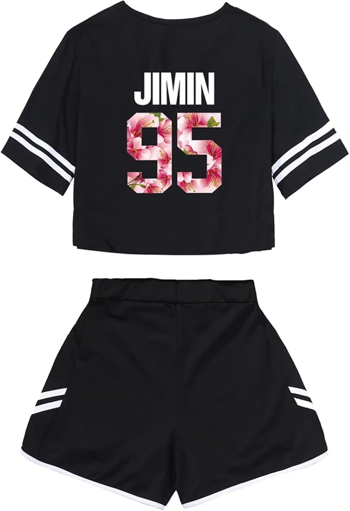 CHAIRAY Kpop Love Yourself Album Jimin Jungkook Jhope Album Shirt + shorts Sets V Rap Suga Jin Tee Set T-Shirt Suit