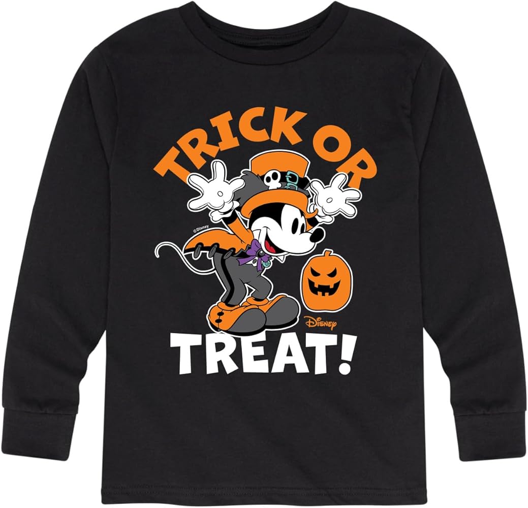 Disney Mickey & Friends - Trick Or Treat - Toddler and Youth Long Sleeve Graphic T-Shirt