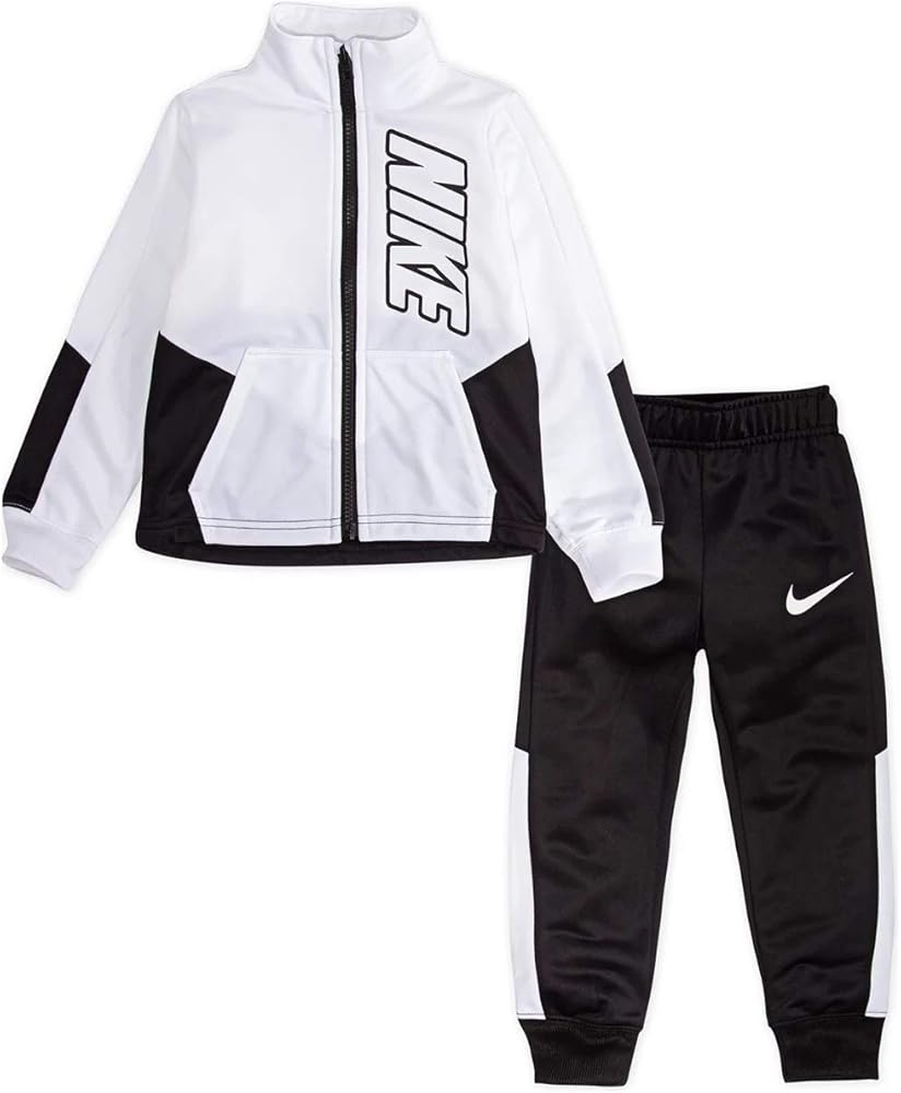 Nike Kids Baby Boy's Color Block Full Zip Hoodie and Jogger Pants Two-Piece Track Set (Toddler)