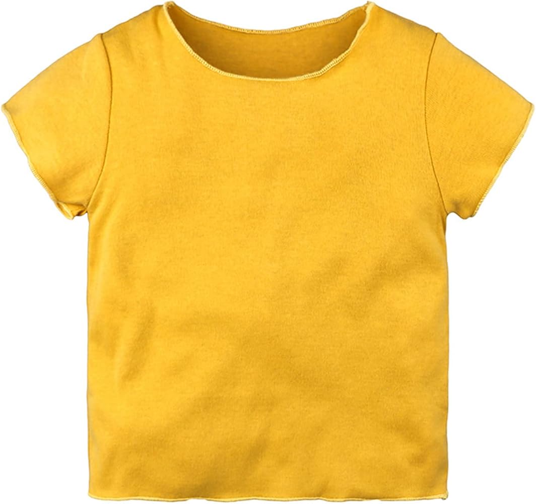 Quick Dry Shirt Toddler Kids Baby Boys Girls Solid Short Sleeve Crewneck T Shirts Tops Tee Clothes for Children