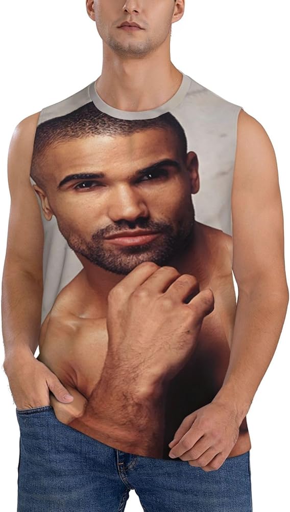 Shemar Moore Tank Top Boys Summer Casual Novelty Polyester Sleeveless Tee Shirts for Men