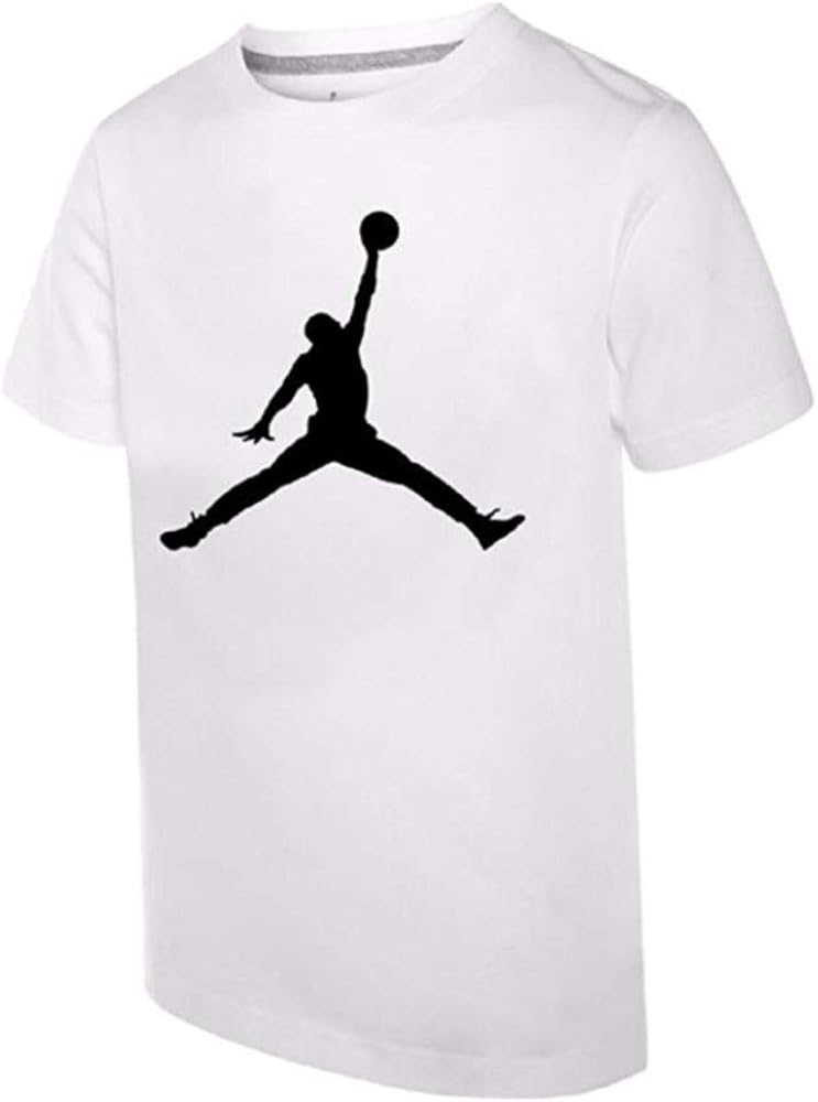 NIKE Air Jordan Boys' Jumpman T-Shirt (White, Small)