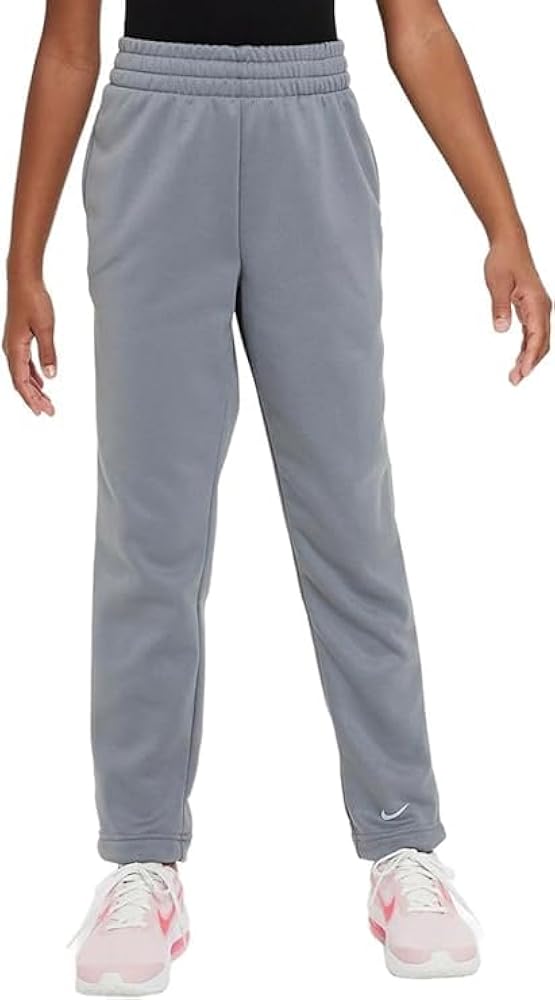 Nike Boys' Therma Fit Fleece Standard Fit Pants Gray Large