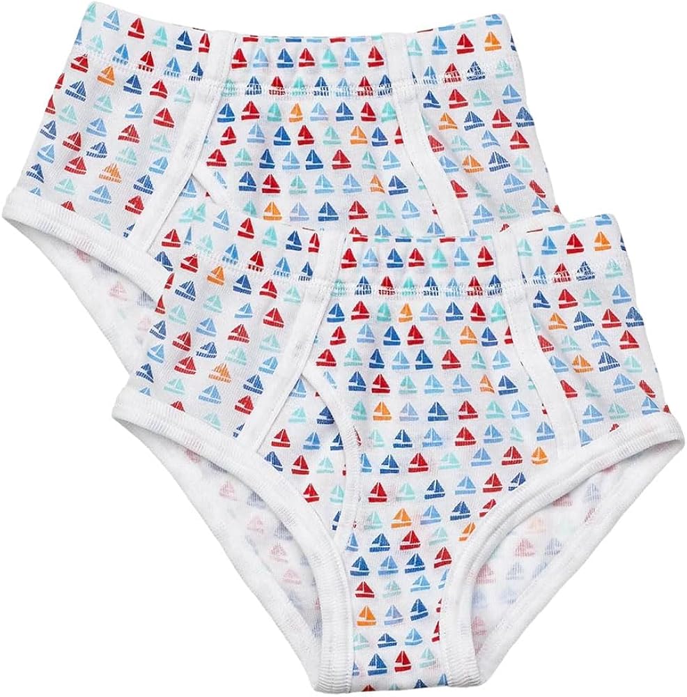 Key Chain Boys' 2-Pack 100% Cotton Fashion Briefs with Covered Waistband