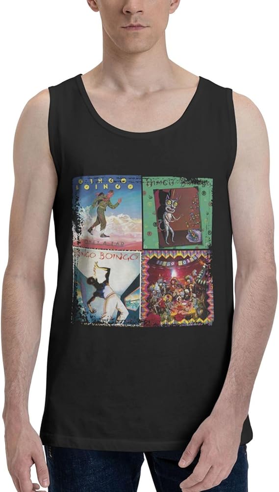 Oingo Boingo Band Tank Top T Shirt Mens Summer Sleeveles Tee Fashion Exercise Vest Black