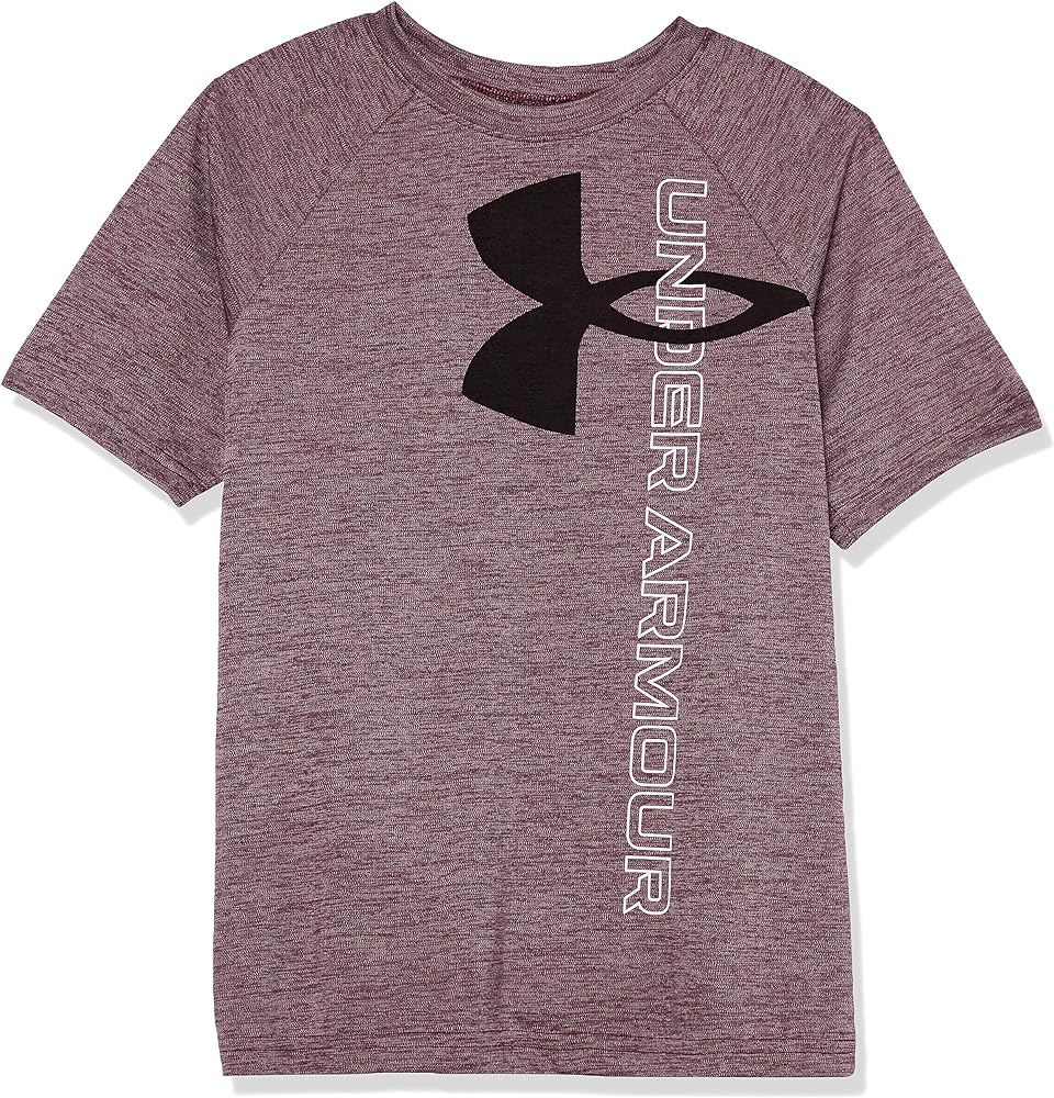 Under Armour Boys' Tech Split Logo Hybrid Short-Sleeve T-Shirt