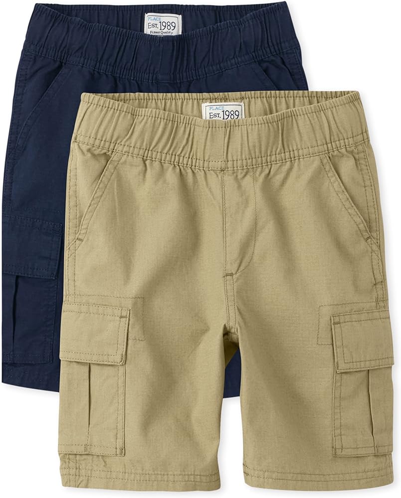 The Children's Place boys Bottoms Cargo Shorts 2 Pack