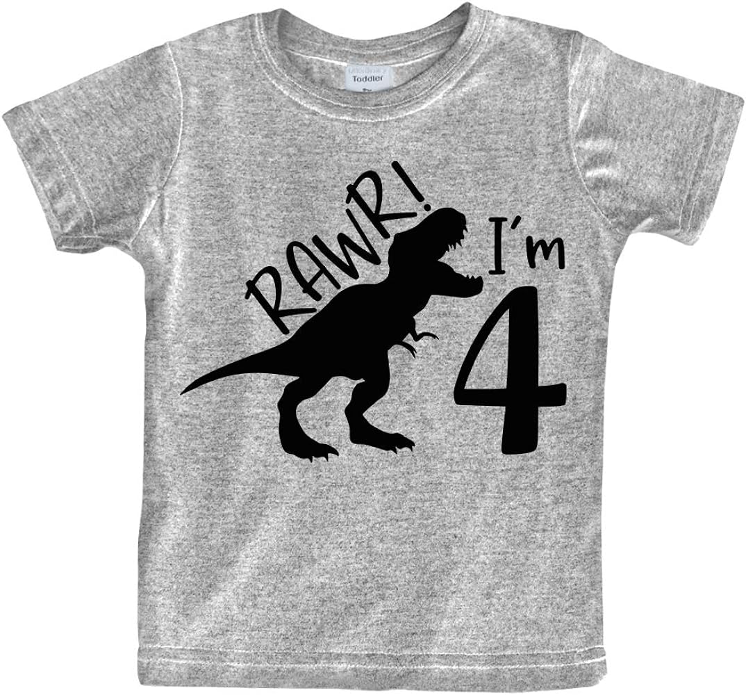 rawr im 4 year old boy shirt roar 4th birthday shirt boy four dinosaur tshirt