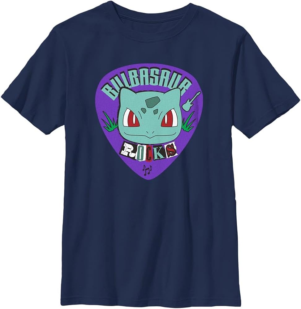 Pokemon Kids Bulbasaur Rocks Boys Short Sleeve Tee Shirt