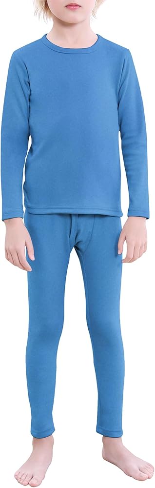 Zando Boys Thermal Underwear Set for Kids Long Underwear Soft Kids Base Layer for Big Boys Girls Winter Kids Long Johns Teens