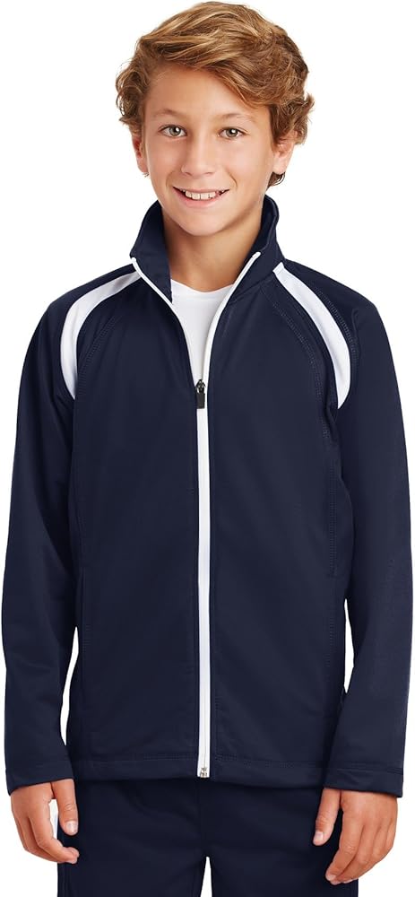 SPORT-TEK Boys Tricot Track Jacket (YST90) -True Navy/ -L