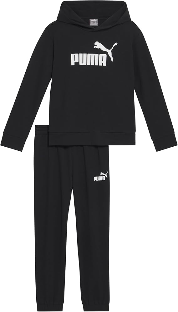 PUMA boys Core Fleece Pullover Hoodie & Jogger Set