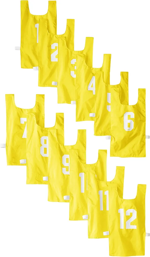 US Games Numbered Nylon Pinnies, Youth Sizes, One Dozen