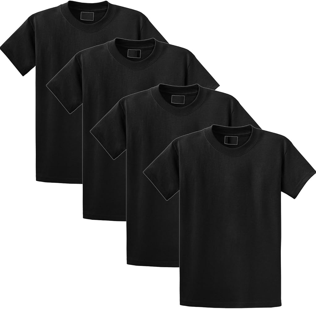 FOMANN Children Cotton T-Shirts Boys Girls Tees 4 Pack Youth Kids Top