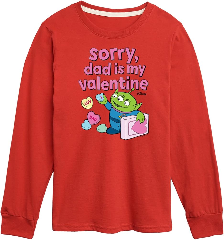 Disney Toy Story - Sorry Dad My Valentine - Toddler and Youth Long Sleeve Graphic T-Shirt