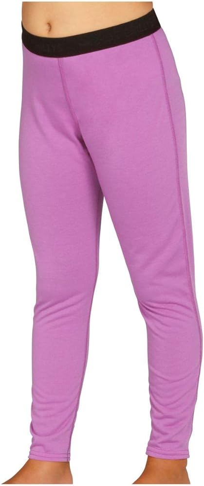 Hot Chillys Youth Pepper Skins Soft Moisture-Wicking Warm Midweight Thermal Base Layer Pants | Elastic Waistband